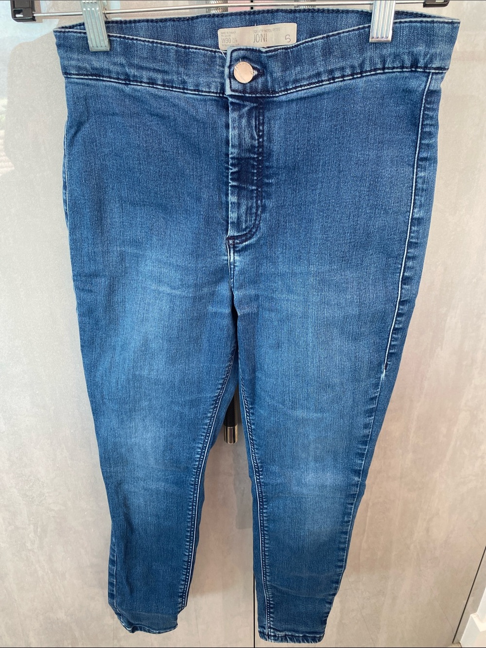 Topshop PETITE Dark Blue Skinny Jeans W30